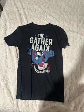 The Gather Again Tour Eric Church Black Graphic Tee